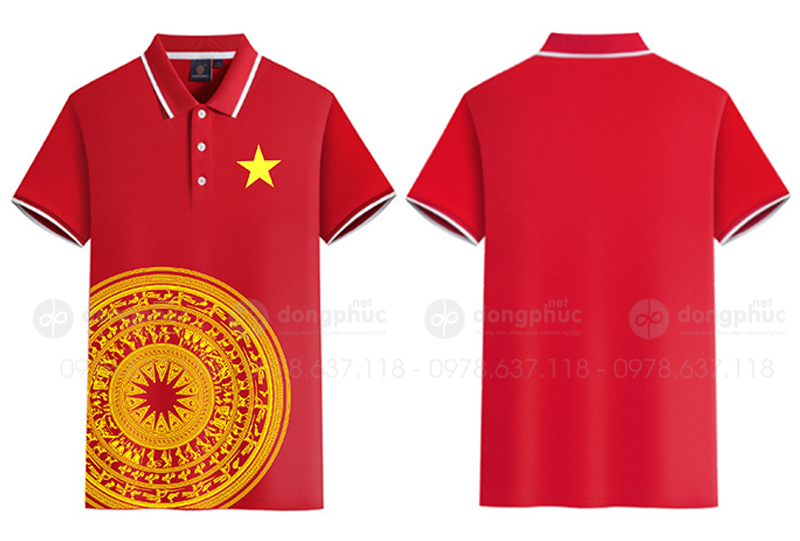 May và in áo phông hình trống đồng lên áo