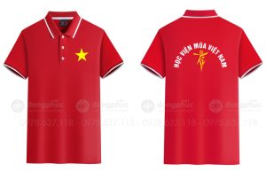 May và in áo phông màu đỏ Học viện múa Việt Nam