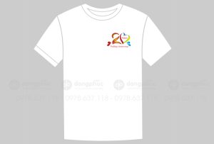May và in áo phông màu trắng kỉ niệm 20 năm ngày cưới