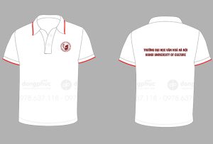 May và in áo phông màu trắng Trường Đại học Văn hóa Hà Nội