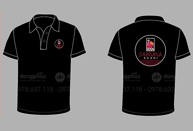 May và in áo phông Nhà hàng Sakura Sushi