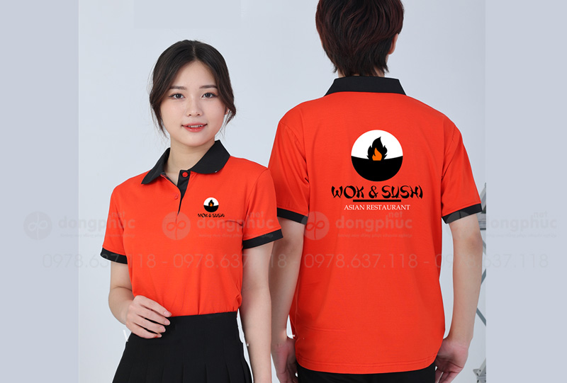 May và in áo phông Nhà hàng WOK & SUSHI