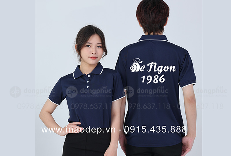 May và in áo phông màu tím than Quán Ốc Ngon 1986