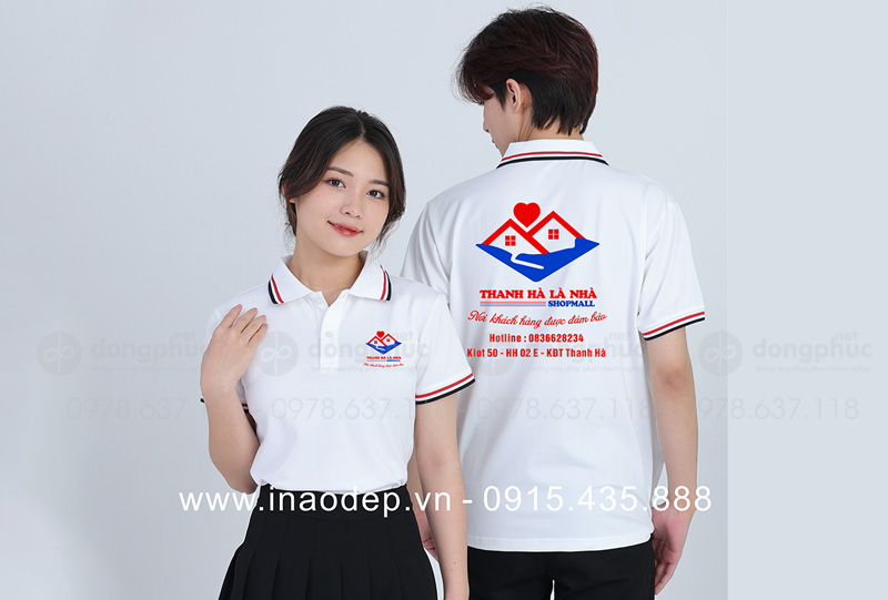 May và in áo phông đồng phục Shopmall Thanh Hà