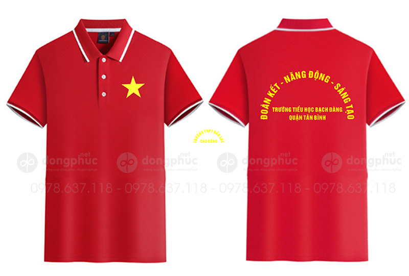 May và in áo phông Trường tiểu học Bạch Đằng Quận Tân Bình