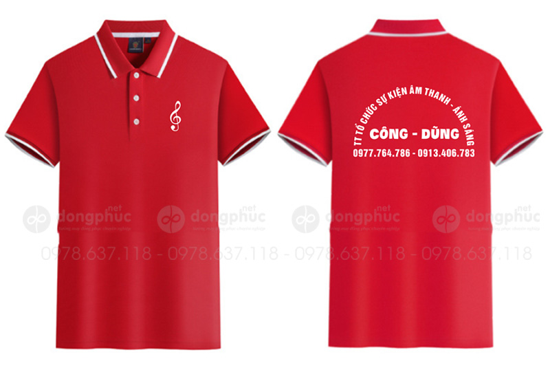 May và in áo phông Trung tâm tổ chức sự kiện âm thanh - ánh sáng Công - Dũng