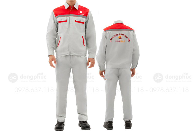 May và in đồng phục bảo hộ Công ty Solutech Automation