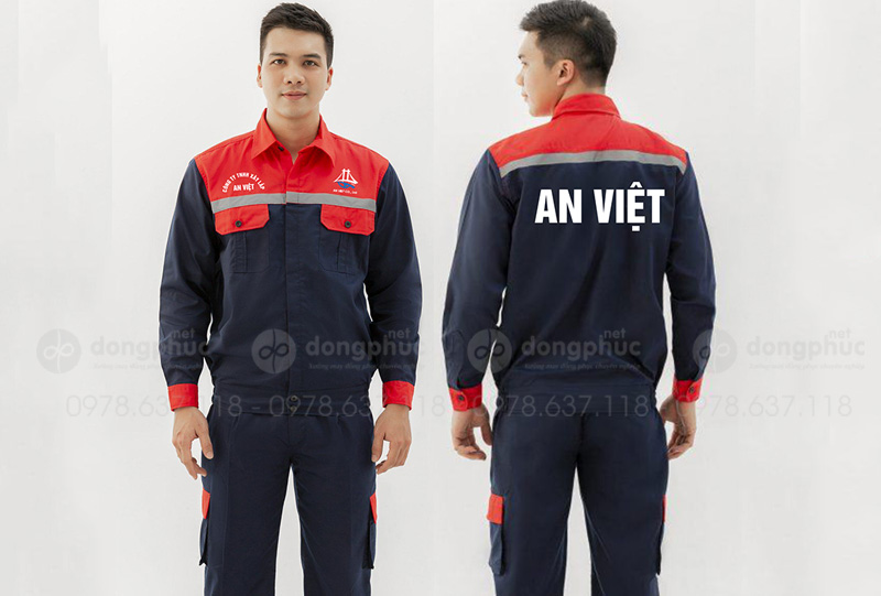 May và in đồng phục bảo hộ Công ty TNHH Xây lắp An Việt