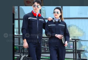 May và in đồng phục bảo hộ màu tím than