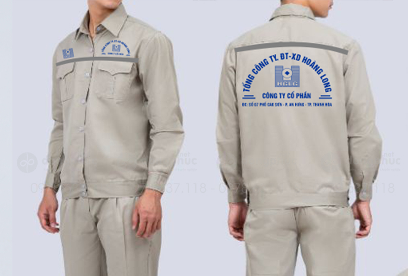 May và in đồng phục bảo hộ Tổng công ty ĐT-XD Hoàng Long