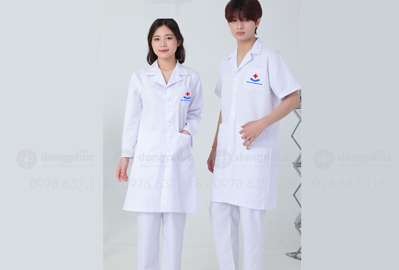 May và in đồng phục y tế Trung tâm sức khỏe nghề nghiệp SKNN