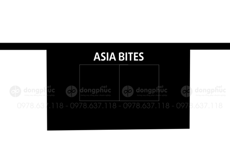 May và in tạp dề dáng ngắn Asia Bites