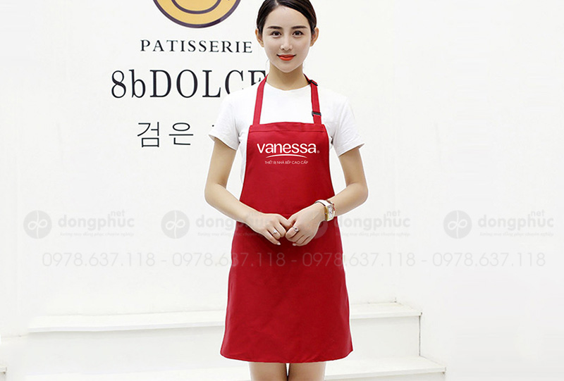 May và in tạp dề đồng phục Vanessa