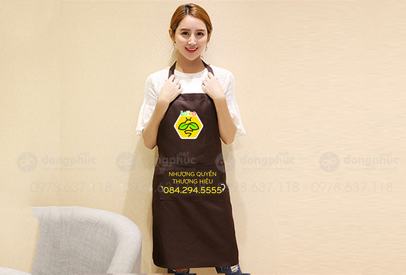 May và in tạp dề Quán Latea