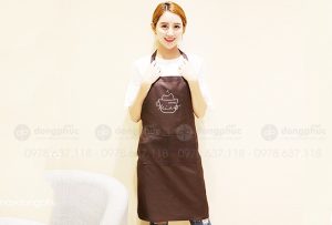 May và in tạp dề Quán Mia Coffee