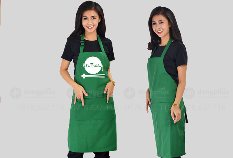 May và in tạp dề đồng phục Quán Vân Trường