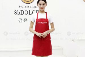 May và in tạp dề Tiệm Family Nail