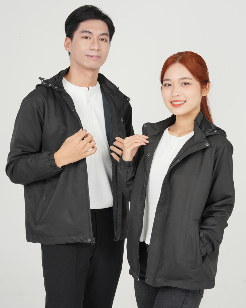 Áo gió đen đồng phục