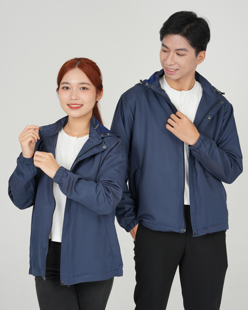 Áo gió xanh tím than