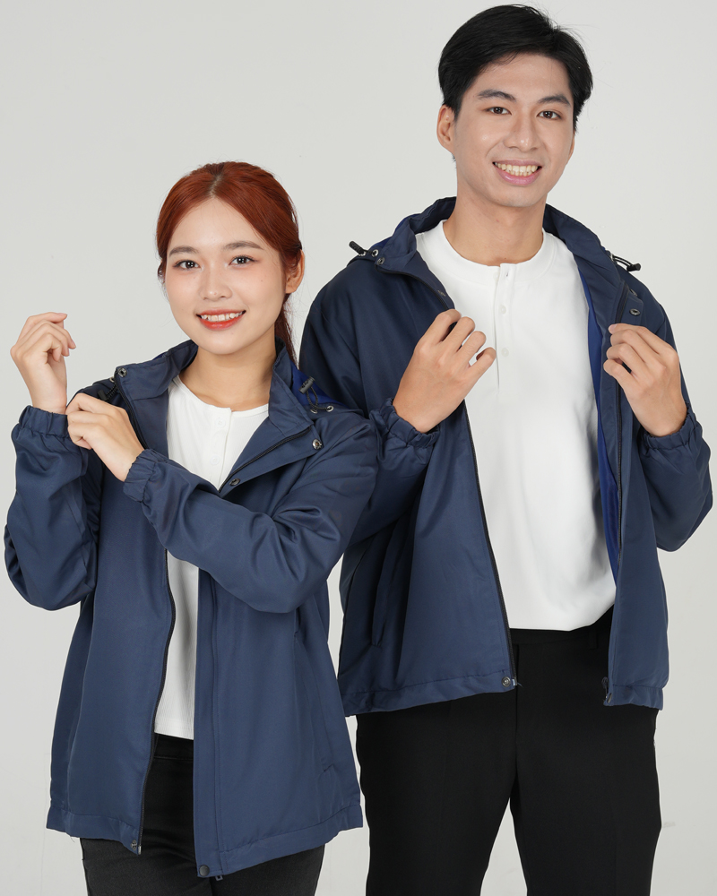 Áo gió xanh tím than