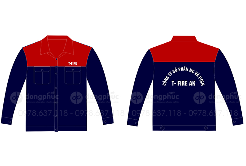 May và in áo bảo hộ Công ty Cổ phần NC và PTCN T-FIRE AK