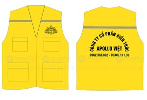 May và in áo gile Công ty cổ phần kiến trúc Apollo Việt