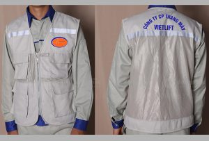 May và in áo gile Công ty CP thang máy Vietlift