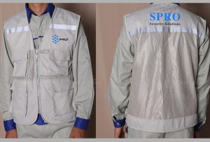 May và in áo gile màu xám nhạt Security Solutions SPRO