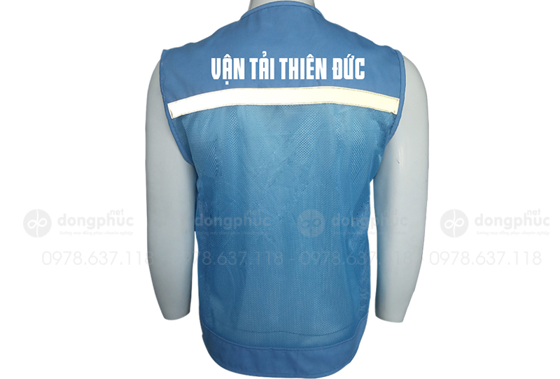 May và in áo gile đồng phục Vận tải Thiên Đức