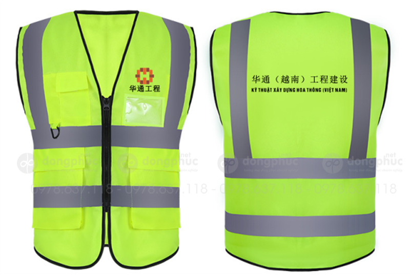 May và in áo gile Kỹ thuật xây dựng Hoa Thông Việt Nam
