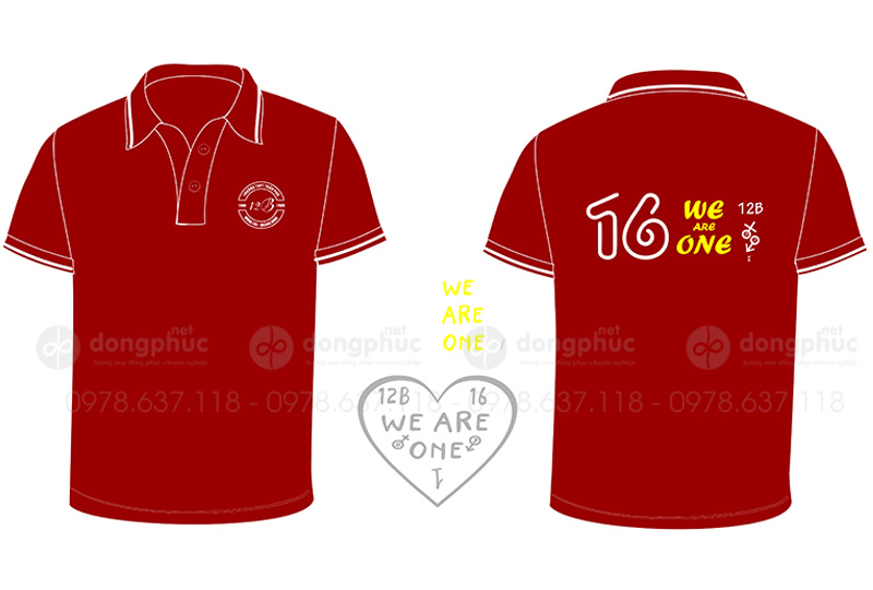 May và in áo Lớp 12B khóa 1986-1989 Trường THPT Trần Phú - Móng Cái, Quảng Ninh