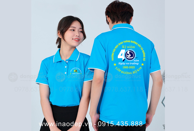 May và in áo Lớp Đường bộ K19 Trường Đại học giao thông đường sắt và đường bộ