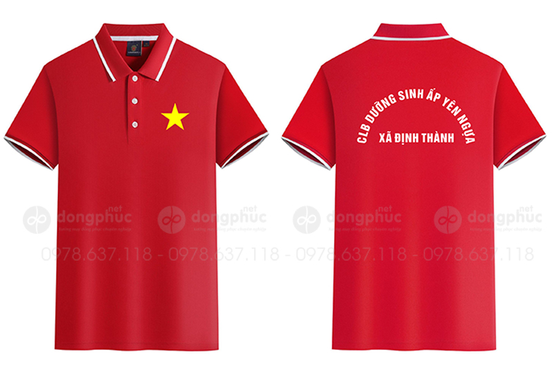 May và in áo phông CLB Dưỡng sinh Ấp yên ngựa Xã Định Thành