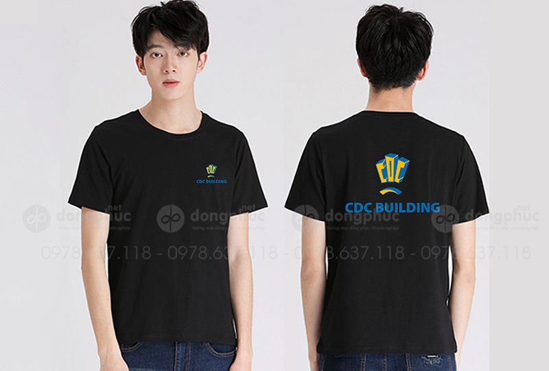 May và in áo phông cổ tròn Công ty CDC Building