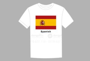 May và in áo phông đồng phục Cờ Spanish