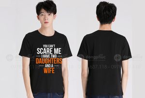 May và in áo phông đồng phục gia đình màu đen