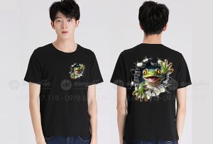 May và in áo phông hình con ếch lên áo