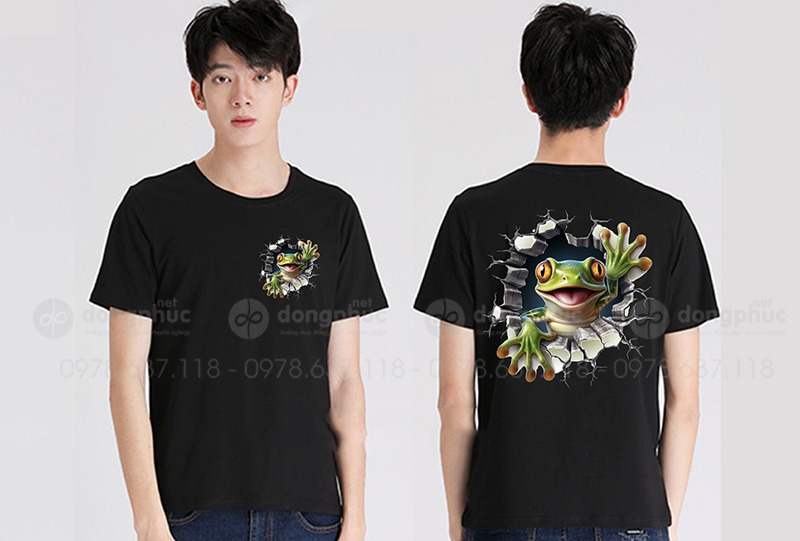 May và in áo phông hình con ếch lên áo