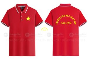 May và in áo Lớp 1B2 Trường tiểu học Tân Pheo