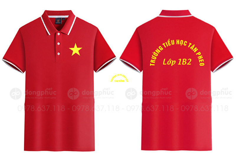 May và in áo Lớp 1B2 Trường tiểu học Tân Pheo