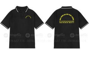 May và in áo phông màu đen Nhà hàng Bia hơi Phúc Cường