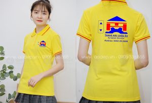 May và in áo phông màu vàng Thang máy Châu Âu