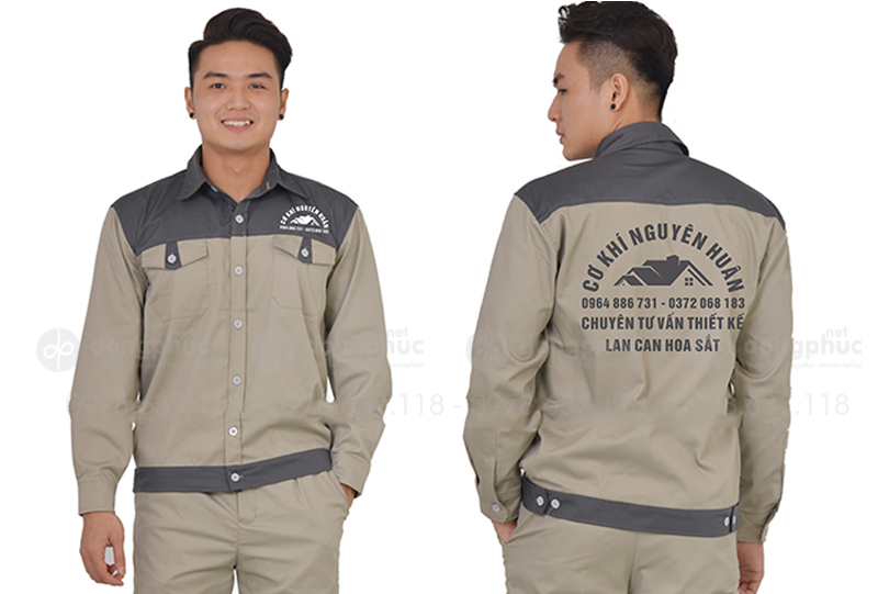 May và in đồng phục bảo hộ Cơ khí Nguyễn Huân