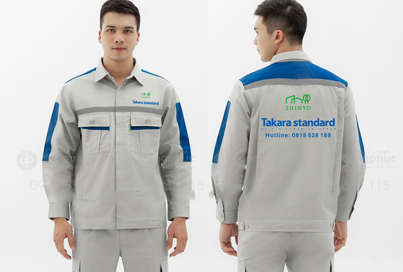 May và in đồng phục bảo hộ Công ty Shinyo Takara Standard