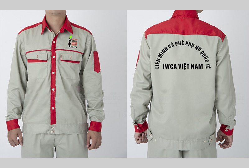 May và in đồng phục bảo hộ Liên minh cà phê phụ nữ quốc tế IWCA Việt Nam