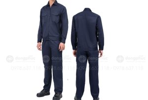 May và in đồng phục bảo hộ màu tím than