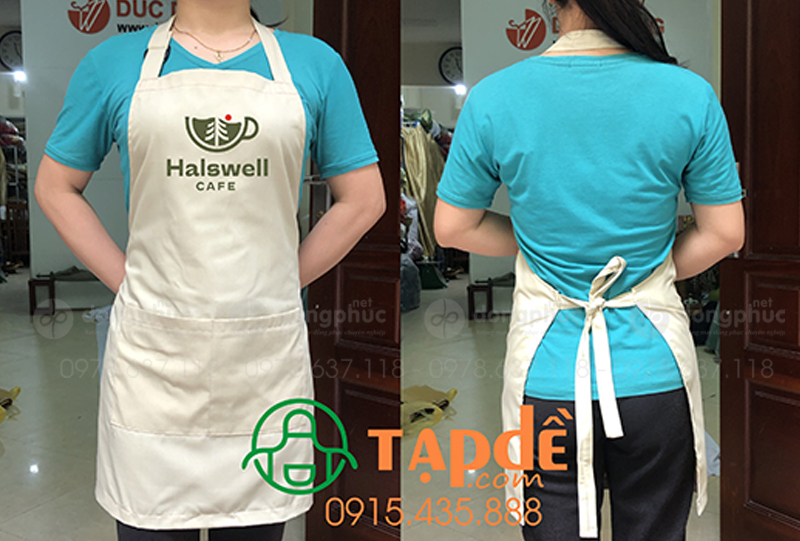 May và in tạp dề Quán Cafe Halswell