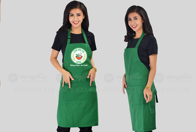 May và in tạp dề Quán cơm hữu cơ Sepon