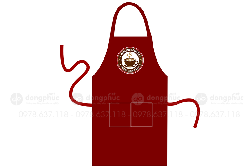May và in tạp dề Quán Newlands Coffee