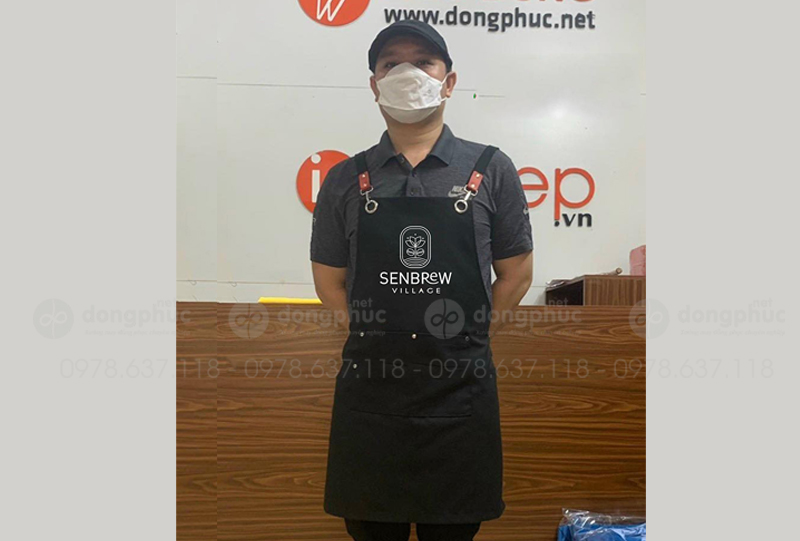 May và in tạp dề đồng phục Senbrew Village